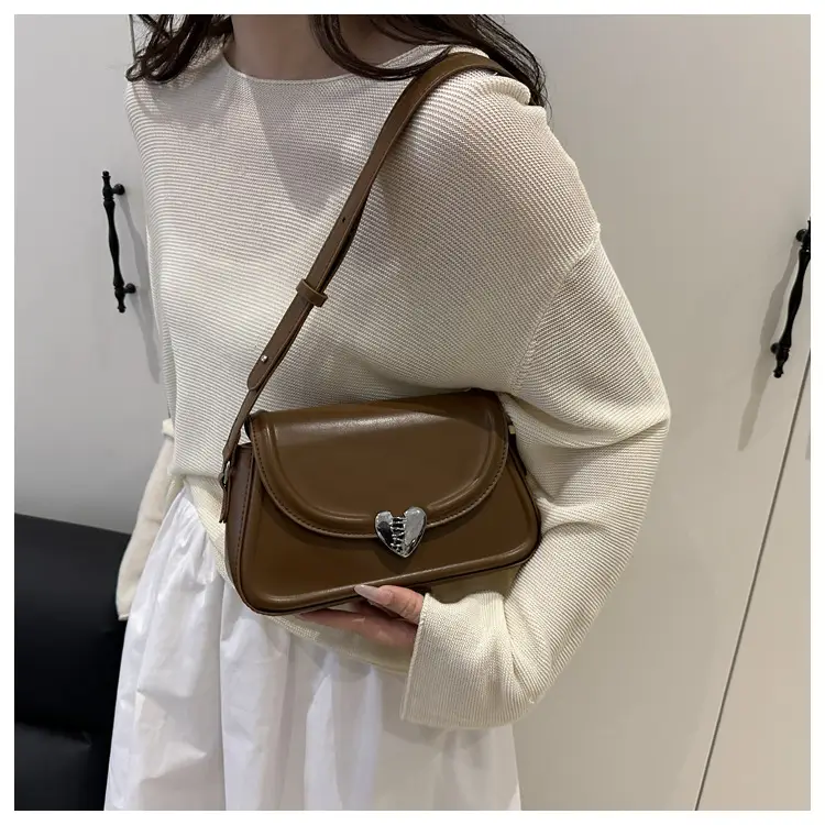 Pink French Style Heart Lock Shoulder Bag for Women — feature 34