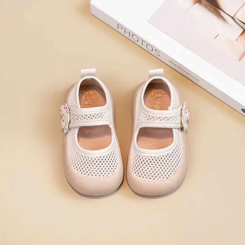 Girls Princess Sandals Fly Woven Mesh Soft Sole