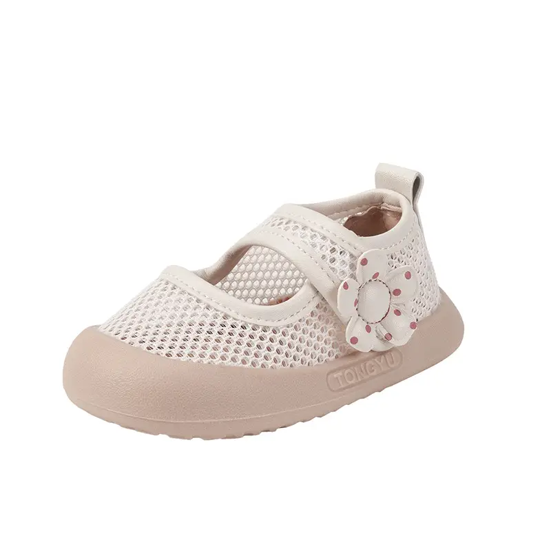 Girls Princess Sandals Fly Woven Mesh Soft Sole
