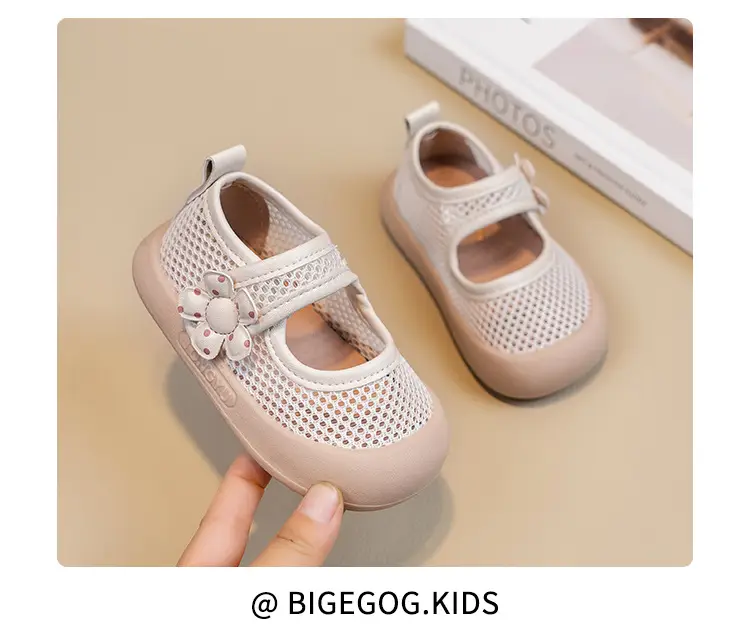 Girls Princess Sandals Fly Woven Mesh Soft Sole — feature 17