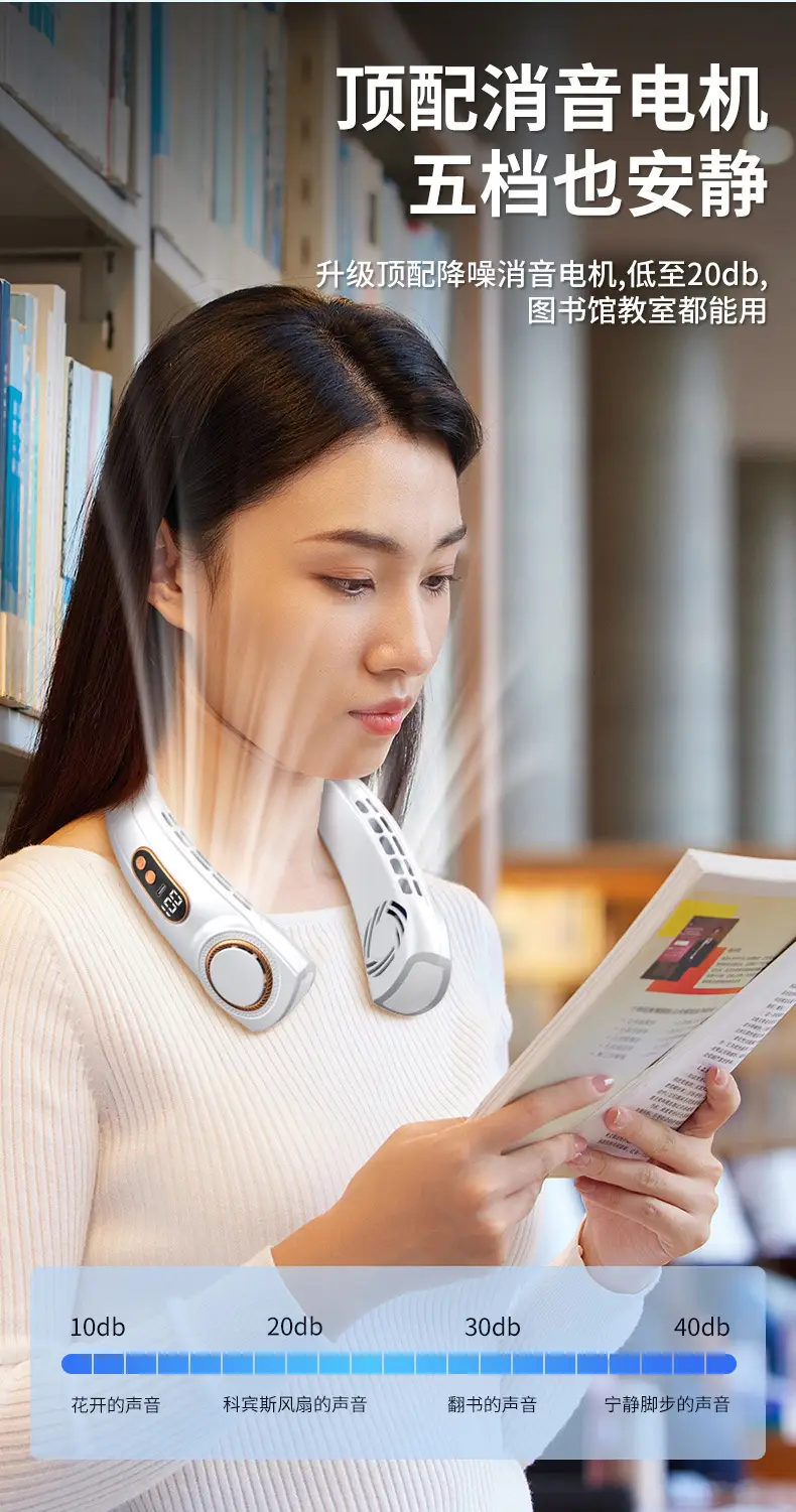 New Style Neck Fan USB Charging Lazy Outdoor Portable Quiet Turbo Neck Bladeless Mini Wind — feature 15