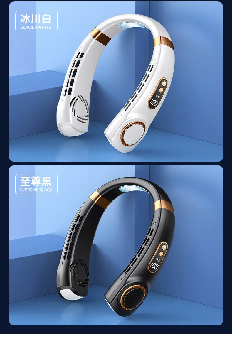 New Style Neck Fan USB Charging Lazy Outdoor Portable Quiet Turbo Neck Bladeless Mini Wind — feature 19