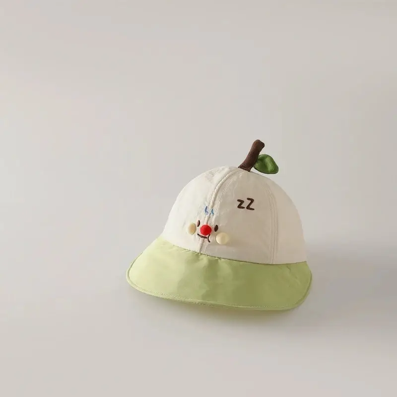 Cute Cartoon Baby Sun Hat Red Pink Large Brim — feature 10