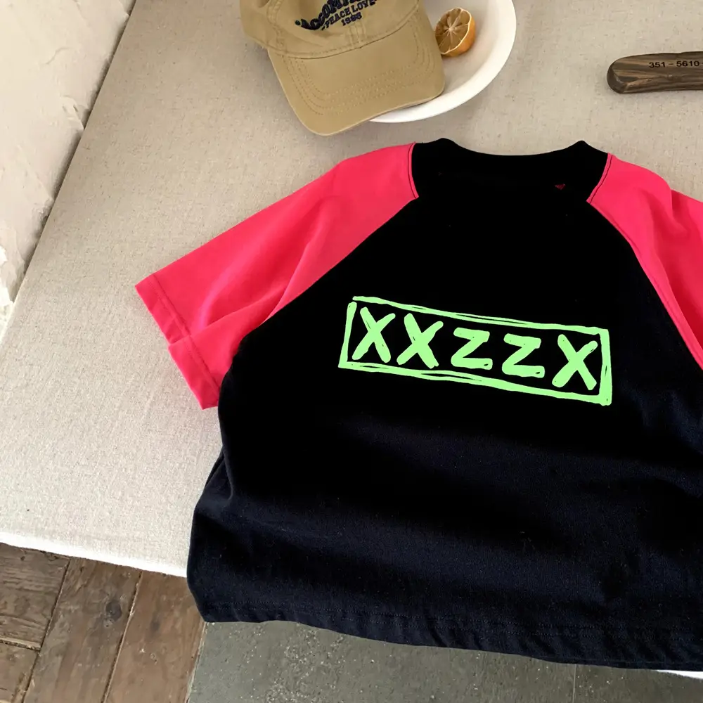 Boys T-Shirt Black Pink XXXX Graphic 2025 - Image 4