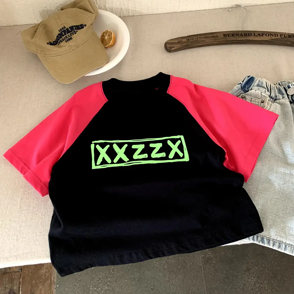 Boys T-Shirt Black Pink XXXX Graphic 2025 — feature 2