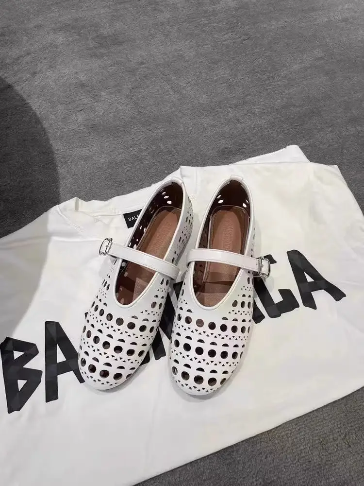 Summer Breathable Women's Shoes New Korean Style Fairy Style Hollow Shoes Women's Flat Slip-On Mary Jane Shoes — feature 9
