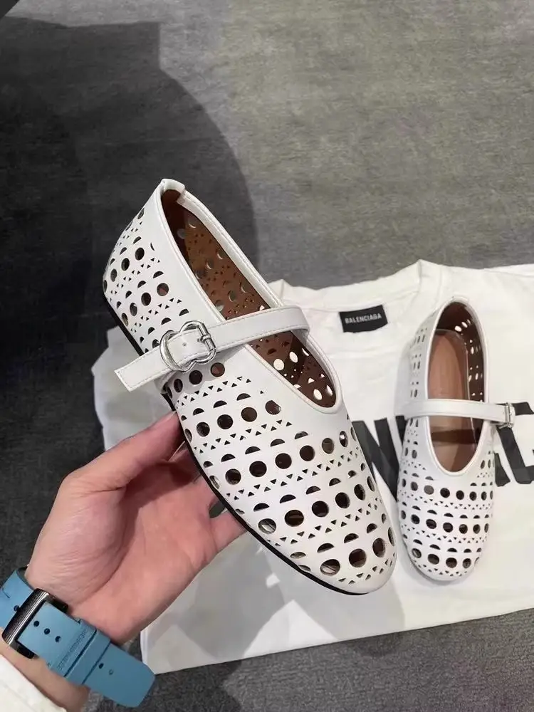 Summer Breathable Women's Shoes New Korean Style Fairy Style Hollow Shoes Women's Flat Slip-On Mary Jane Shoes — feature 10