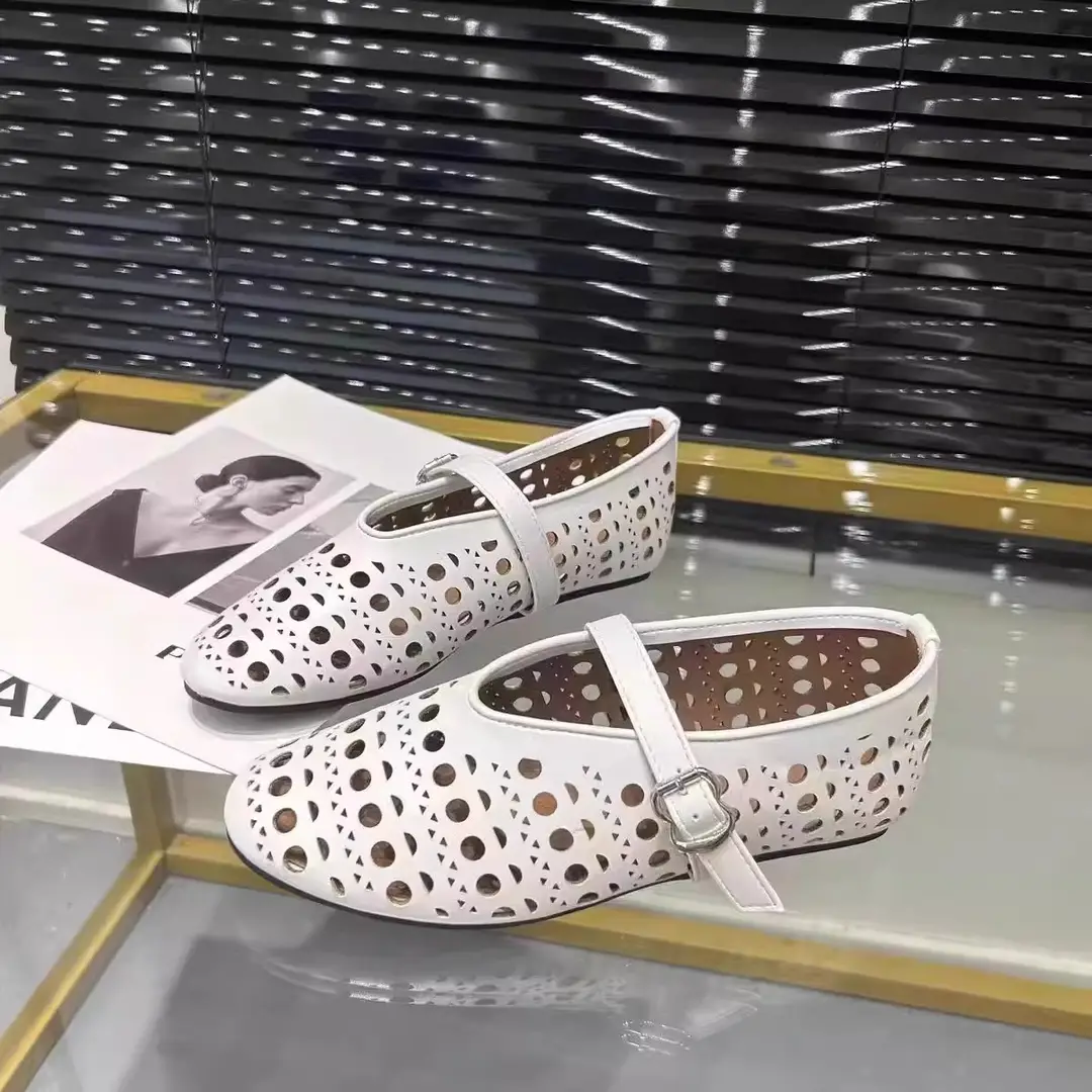 Summer Breathable Women's Shoes New Korean Style Fairy Style Hollow Shoes Women's Flat Slip-On Mary Jane Shoes — feature 11