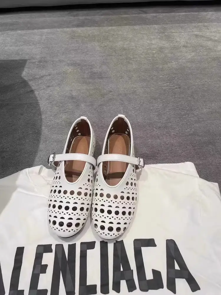 Summer Breathable Women's Shoes New Korean Style Fairy Style Hollow Shoes Women's Flat Slip-On Mary Jane Shoes — feature 7