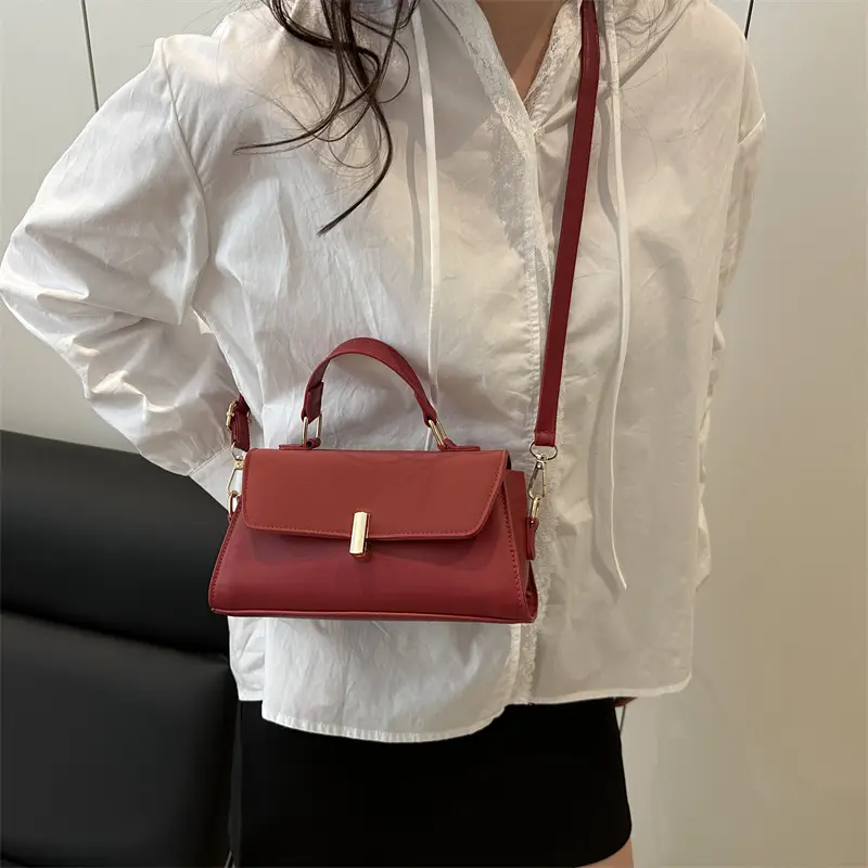 Pink Leather Shoulder Bag for Women 2025 Summer - Image 6