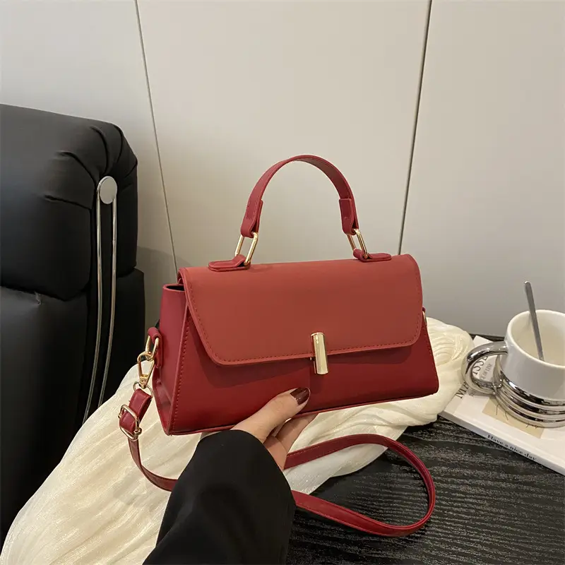 Pink Leather Shoulder Bag for Women 2025 Summer - Image 2