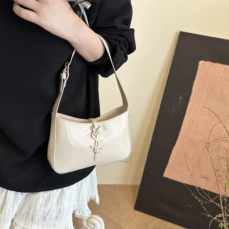 Women's Niche Design Shoulder Bag Cream Korean Style - Image 5