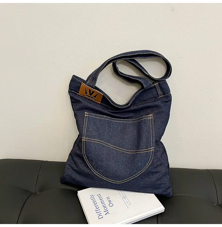 Denim Flap Pocket Shoulder Bag for Women — feature 14