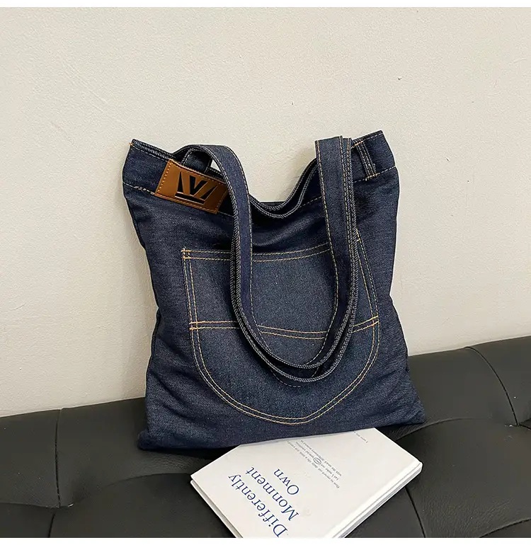 Denim Flap Pocket Shoulder Bag for Women — feature 15
