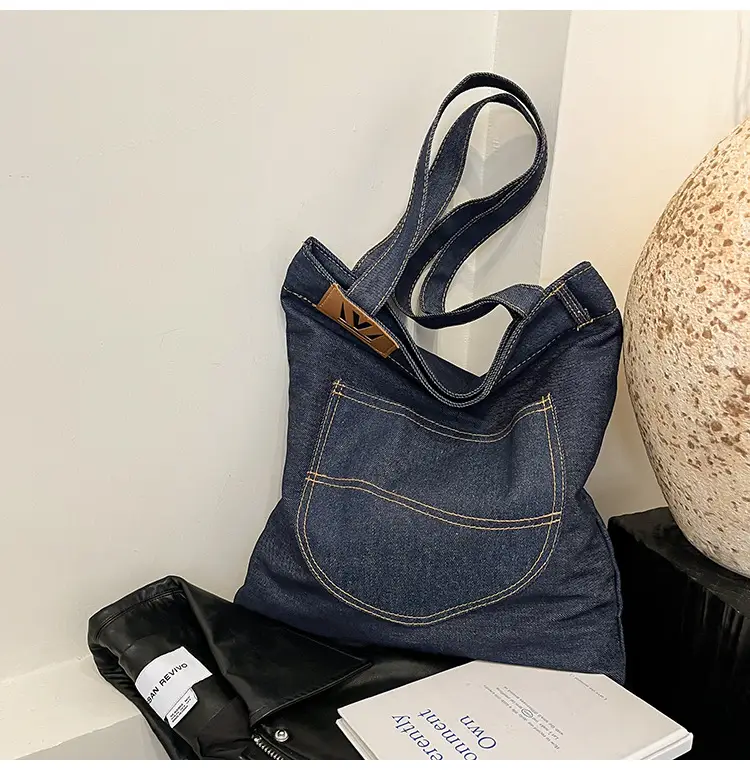 Denim Flap Pocket Shoulder Bag for Women — feature 16
