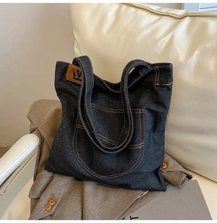 Denim Flap Pocket Shoulder Bag for Women — feature 18