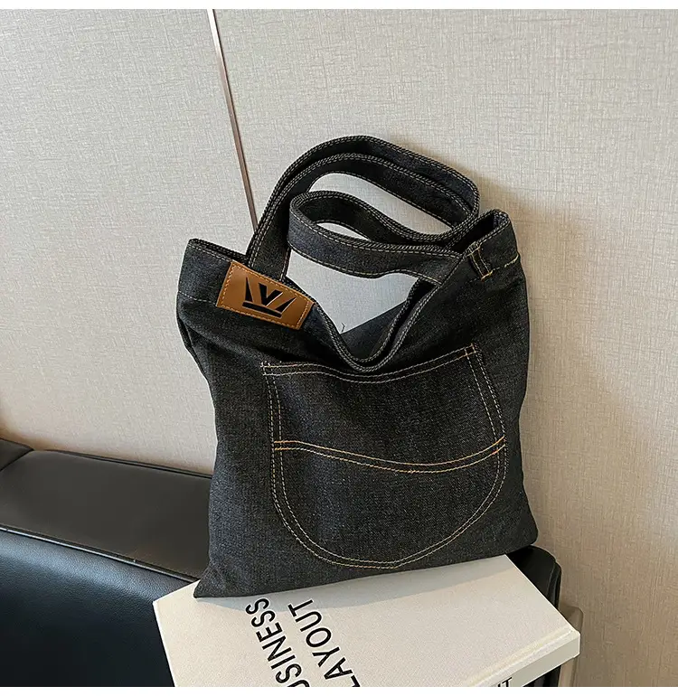 Denim Flap Pocket Shoulder Bag for Women — feature 21