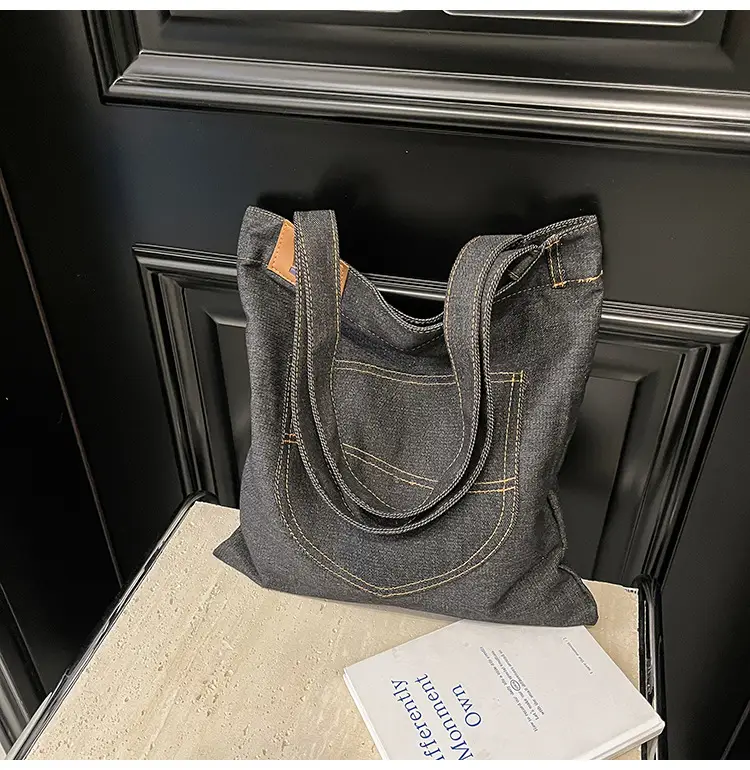 Denim Flap Pocket Shoulder Bag for Women — feature 22