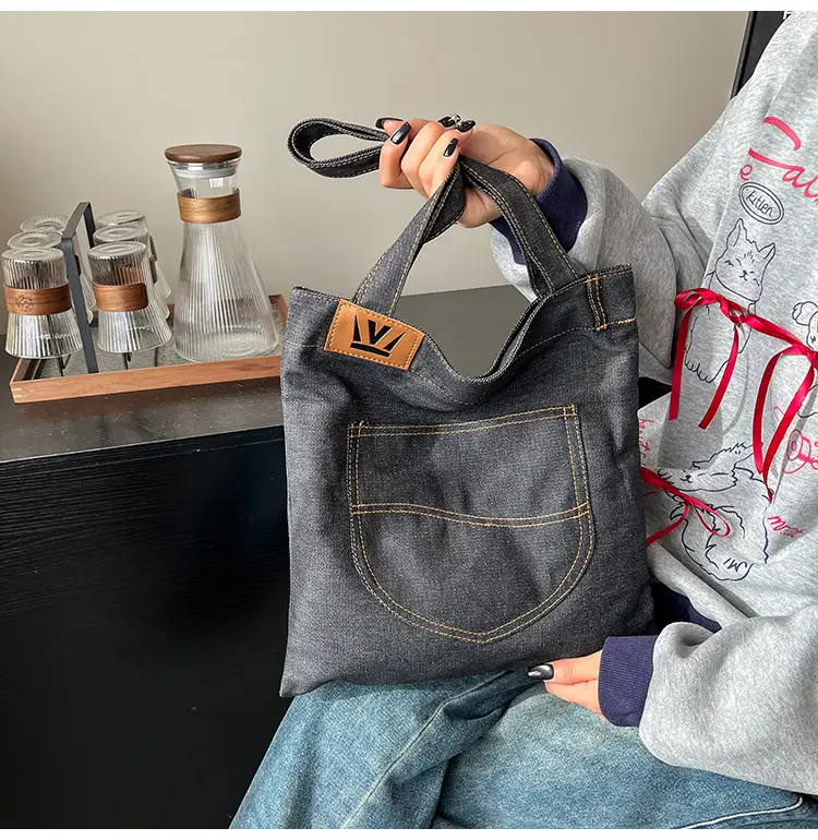 Denim Flap Pocket Shoulder Bag for Women — feature 28