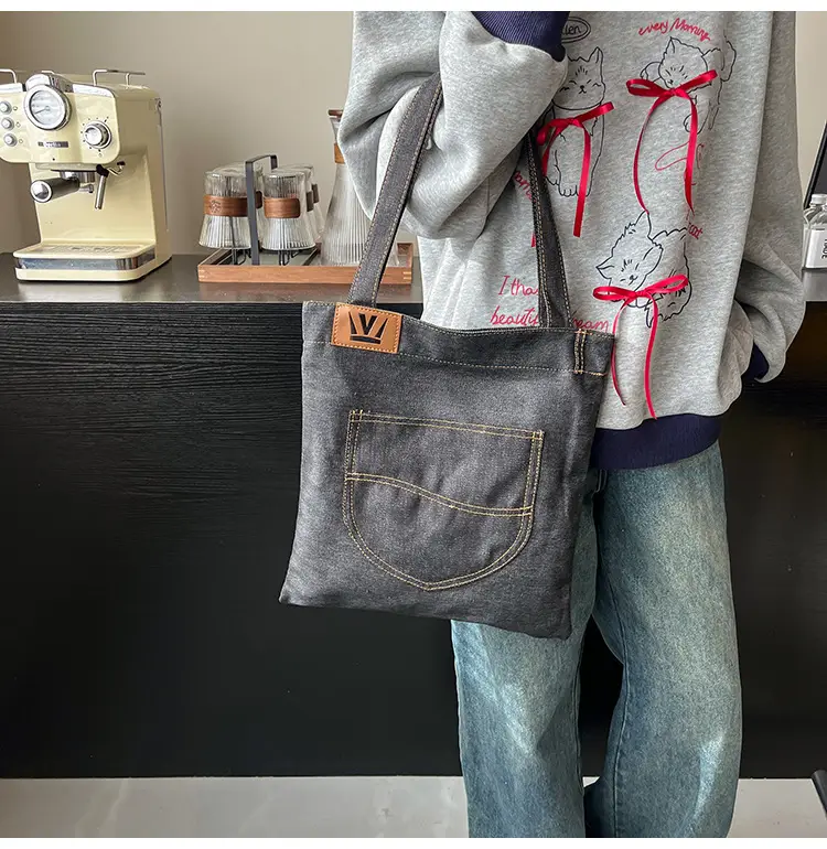 Denim Flap Pocket Shoulder Bag for Women — feature 29