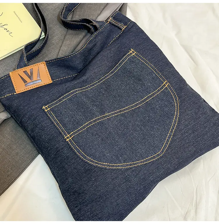 Denim Flap Pocket Shoulder Bag for Women — feature 33