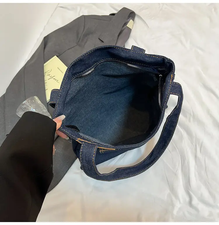 Denim Flap Pocket Shoulder Bag for Women — feature 37