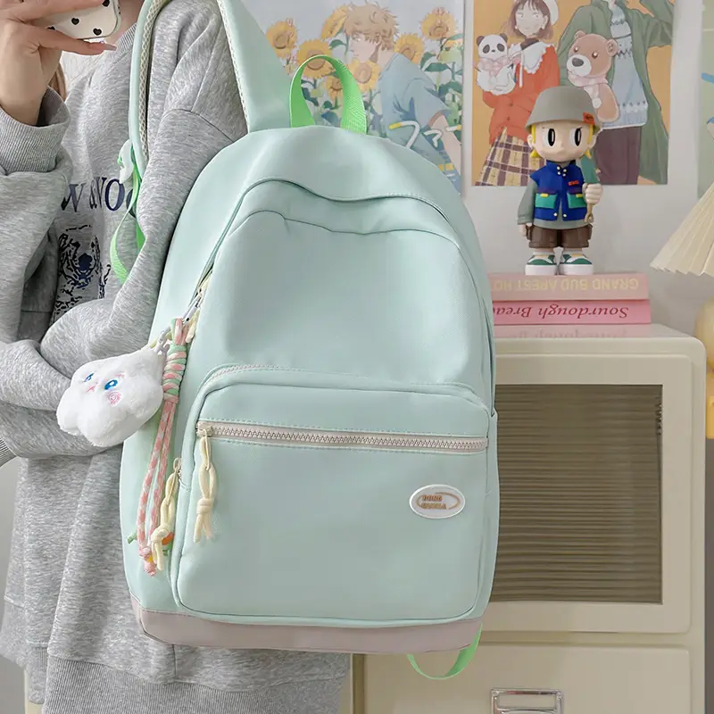 Fresh Yellow Korean Style Backpack for Girls - Image 9
