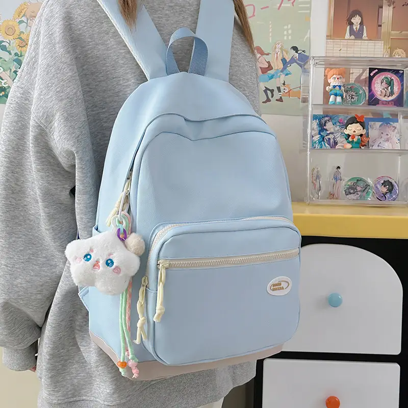 Fresh Yellow Korean Style Backpack for Girls - Image 10