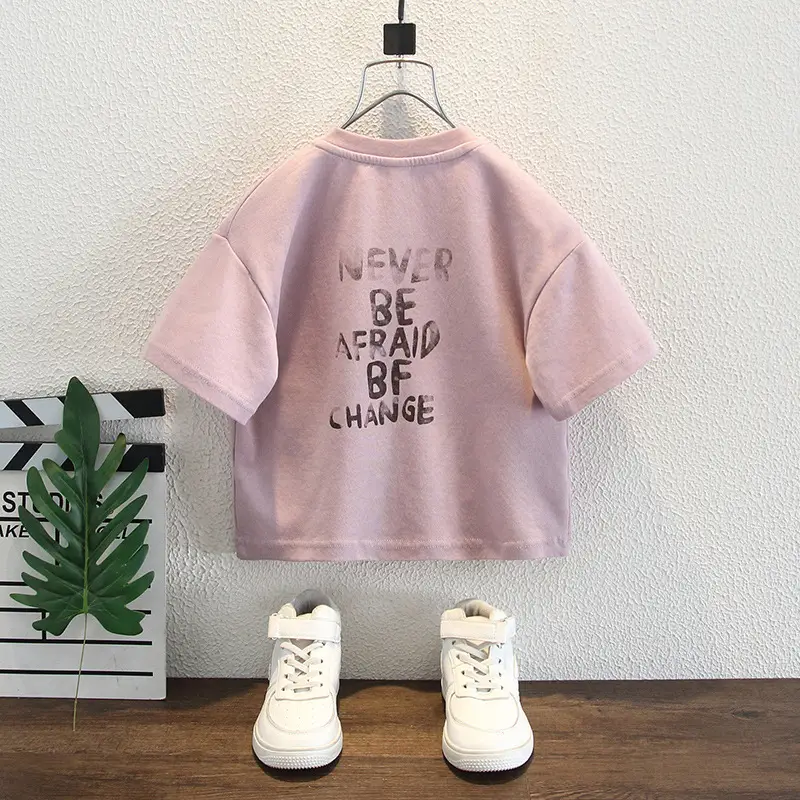 Boys Cartoon Print Short Sleeve T-Shirt Pink 2025 - Image 2