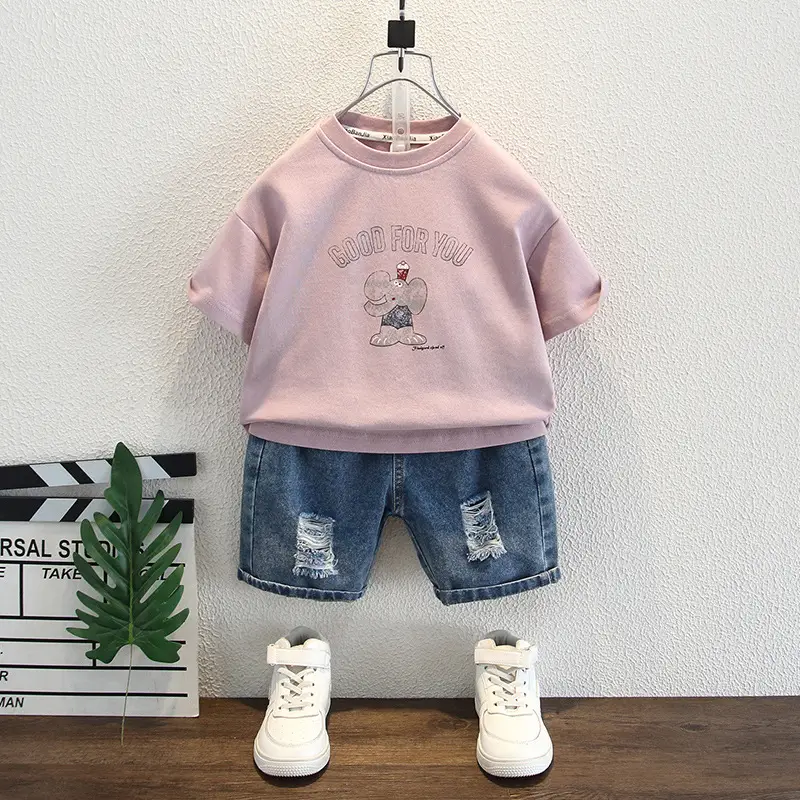 Boys Cartoon Print Short Sleeve T-Shirt Pink 2025 - Image 4