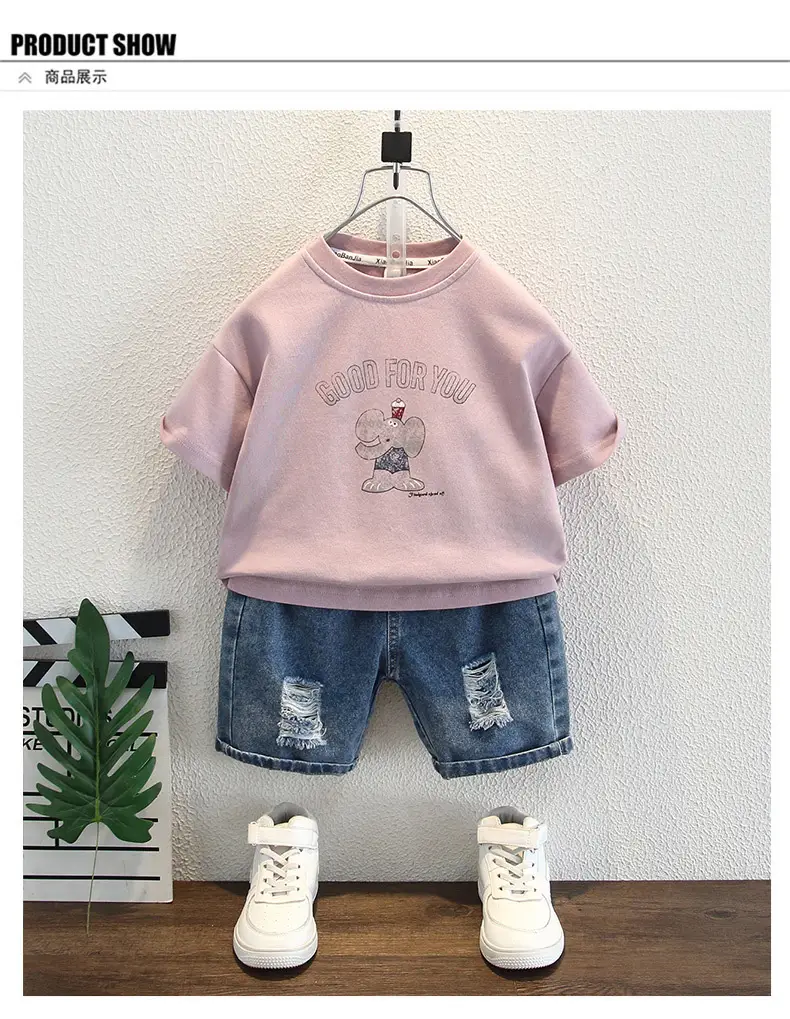 Boys Cartoon Print Short Sleeve T-Shirt Pink 2025 — feature 4