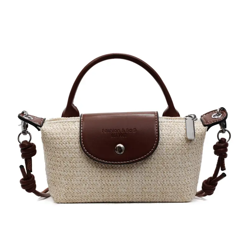 Women's Rainbow Woven Mini Shoulder Crossbody Bag - Image 8