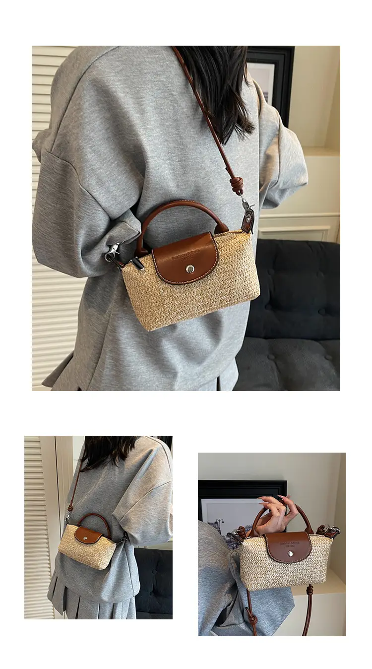 Women's Rainbow Woven Mini Shoulder Crossbody Bag — feature 11