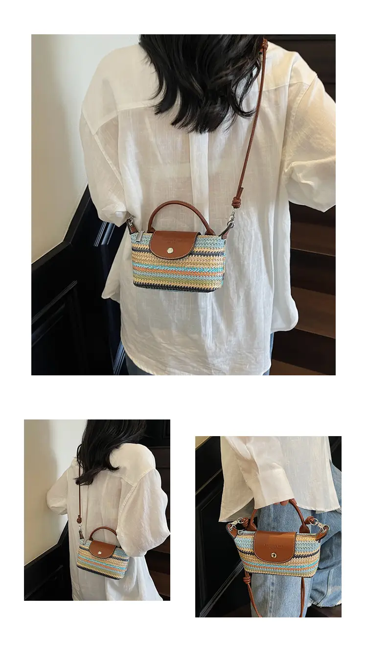 Women's Rainbow Woven Mini Shoulder Crossbody Bag — feature 13