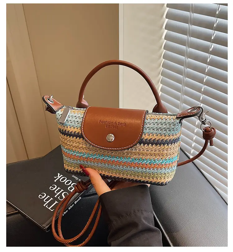 Women's Rainbow Woven Mini Shoulder Crossbody Bag — feature 2
