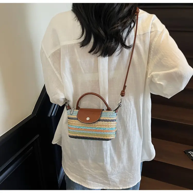 Women's Rainbow Woven Mini Shoulder Crossbody Bag — feature 28