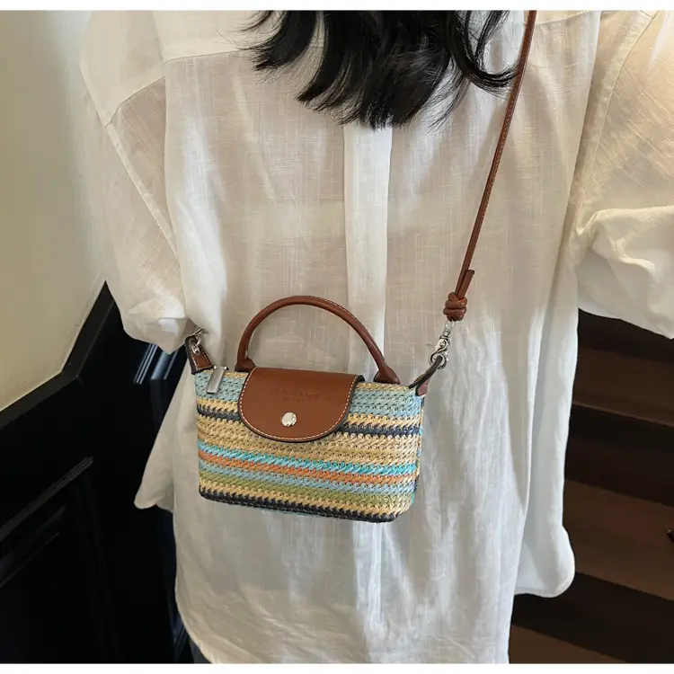 Women's Rainbow Woven Mini Shoulder Crossbody Bag — feature 29