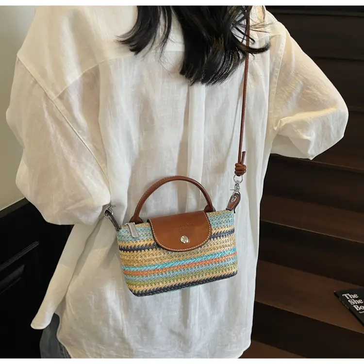Women's Rainbow Woven Mini Shoulder Crossbody Bag — feature 30