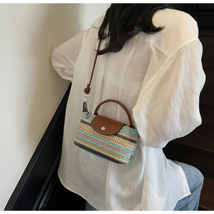 Women's Rainbow Woven Mini Shoulder Crossbody Bag — feature 31