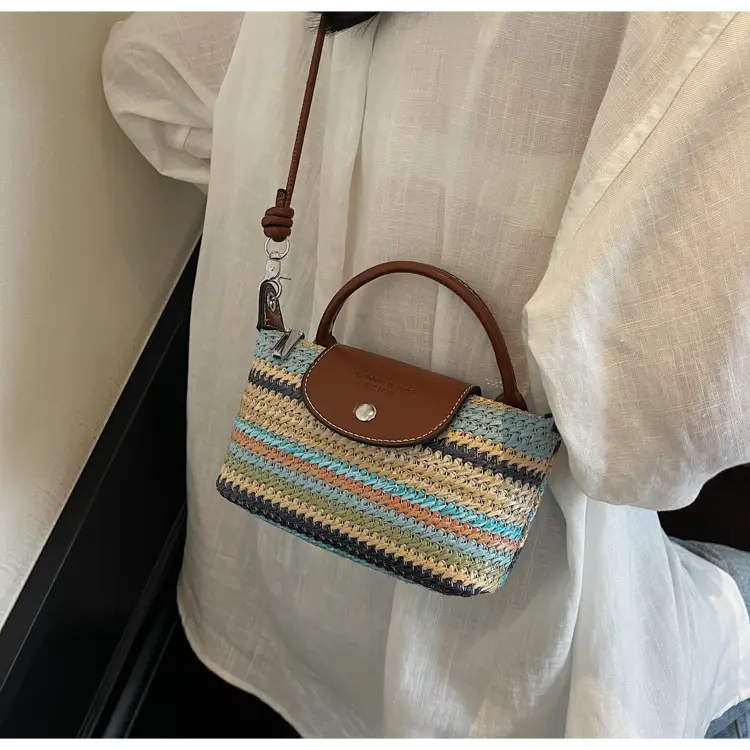 Women's Rainbow Woven Mini Shoulder Crossbody Bag — feature 32