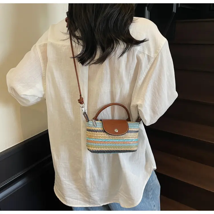 Women's Rainbow Woven Mini Shoulder Crossbody Bag — feature 33