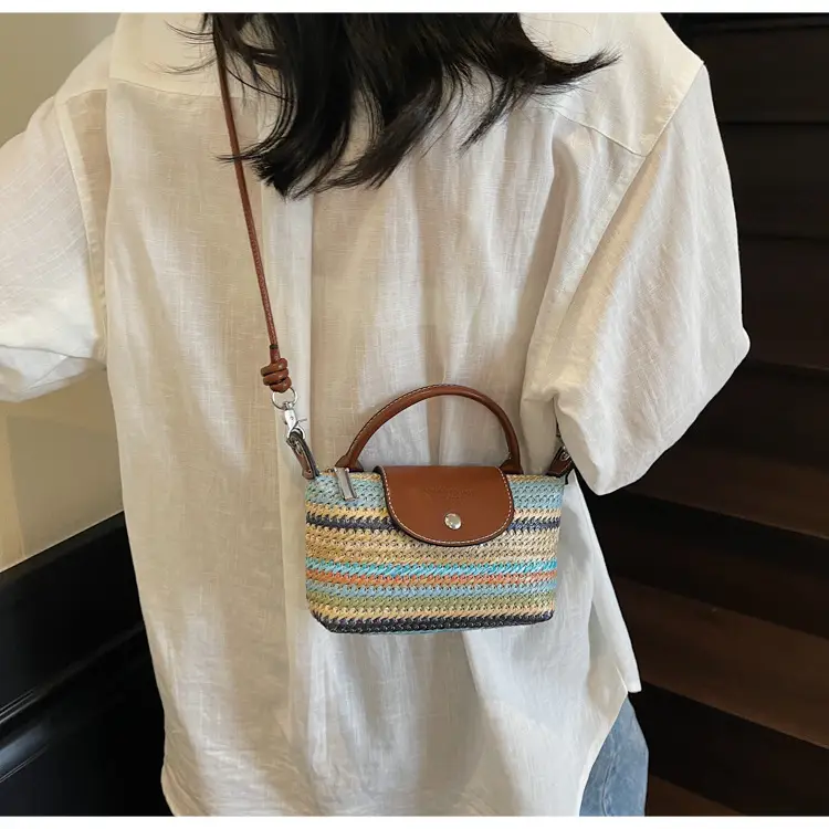 Women's Rainbow Woven Mini Shoulder Crossbody Bag — feature 34