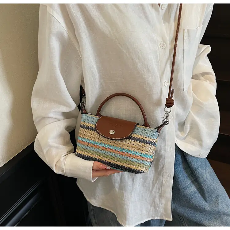 Women's Rainbow Woven Mini Shoulder Crossbody Bag — feature 35