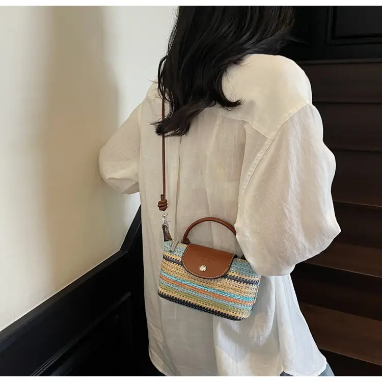 Women's Rainbow Woven Mini Shoulder Crossbody Bag — feature 36
