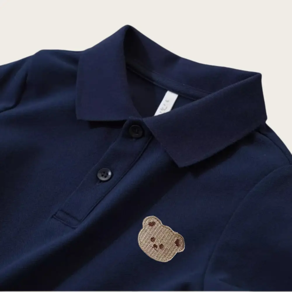 Tiny Angel Cartoon Bear Polo Shirt for Boys Medium to XL — feature 7