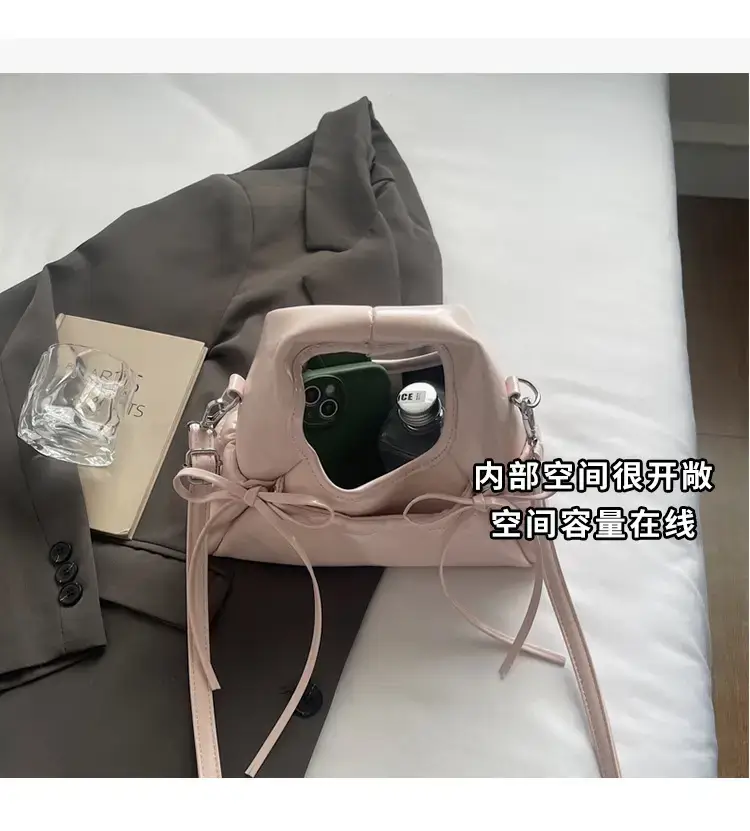 Red Korean Style Satchel Bucket Bag Women 2025 — feature 10