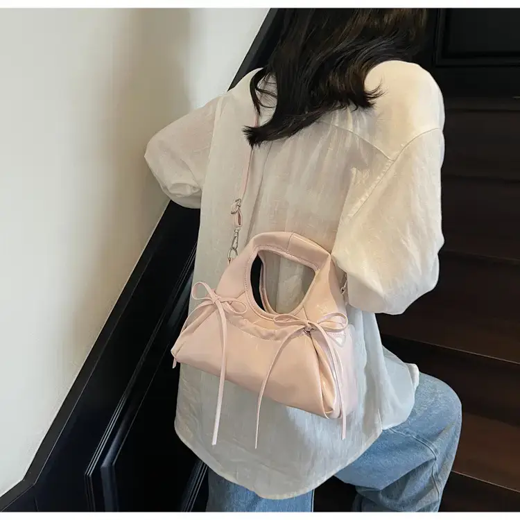 Red Korean Style Satchel Bucket Bag Women 2025 — feature 48