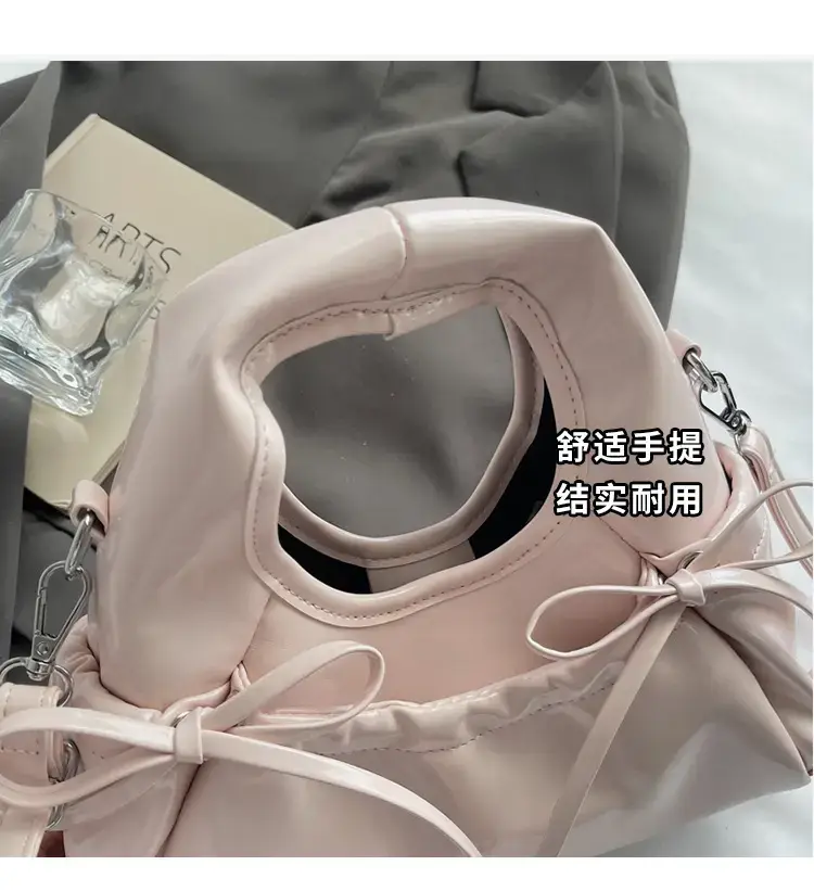 Red Korean Style Satchel Bucket Bag Women 2025 — feature 7