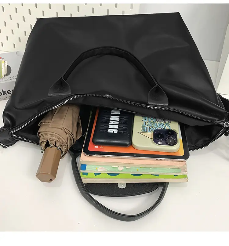 Black PU Leather Shoulder Bag for Men Women — feature 40