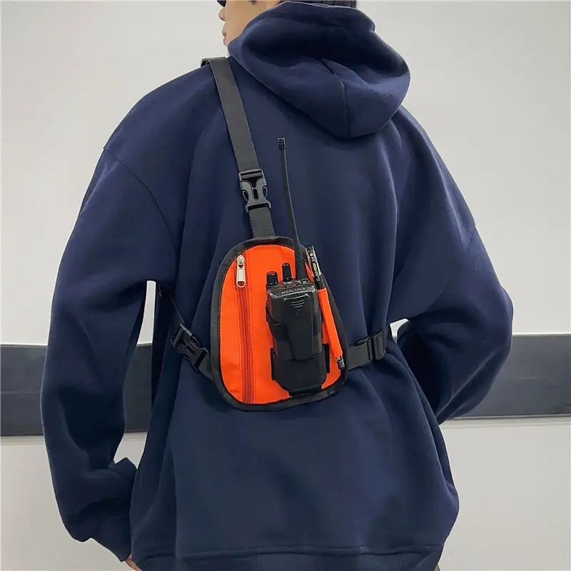 Men's Waterproof Crossbody Chest Bag Black Fashion - Image 6